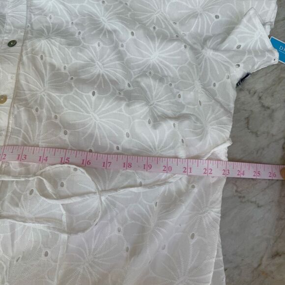 DRAPER JAMES RSVP Midi Shirt Dress floral eyelet size 3X NWT - Picture 10 of 11